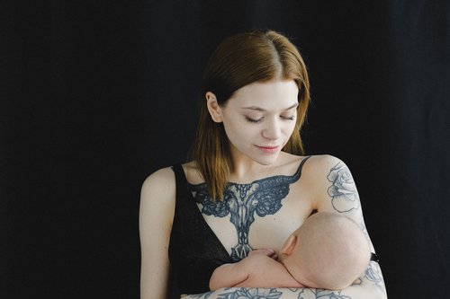 Breastfeeding tattoo mama