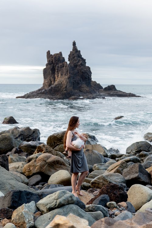 Breastfeeding by the sea